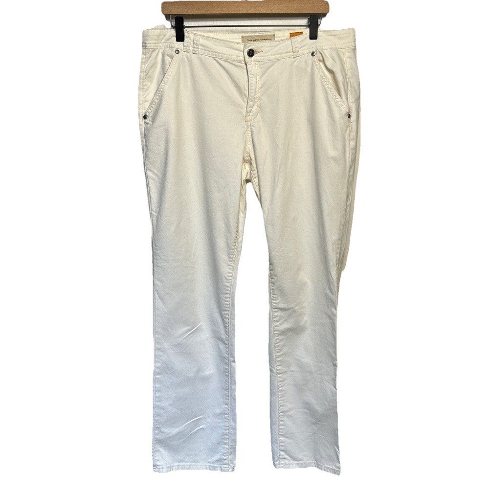 Anthropologie Pilcro Lightweight Stretch Cotton Chinos‎ Ivory Women's Size 32
